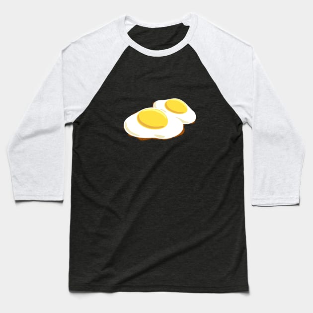 Fried Eggs Baseball T-Shirt by FullmetalV